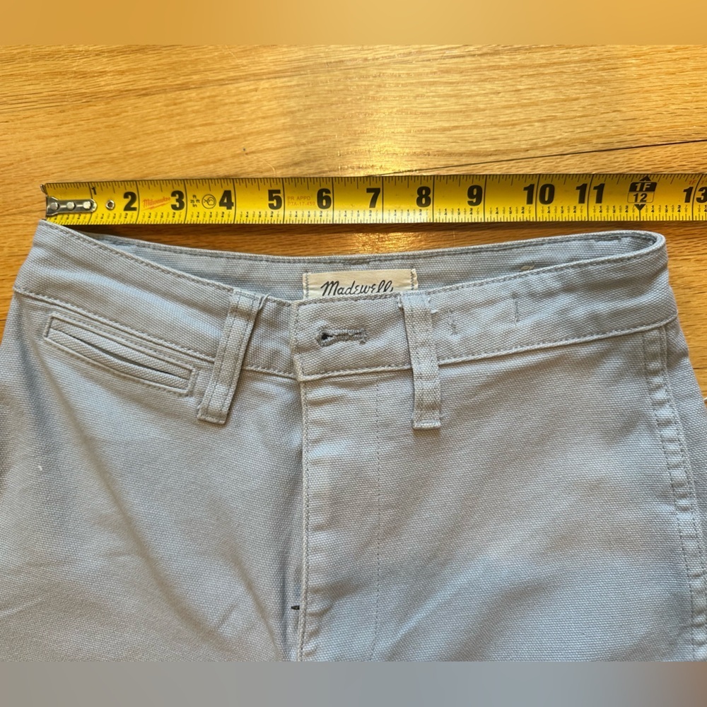 Madewell Slim Emmett Wide-Leg Crop Pants in Dusty Pool size 23 - Picture 7 of 14